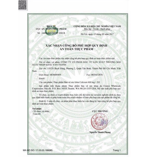 [CHÍNH HÃNG] Calcium Kirkland + Vitqmin D3 600mg 500 viên