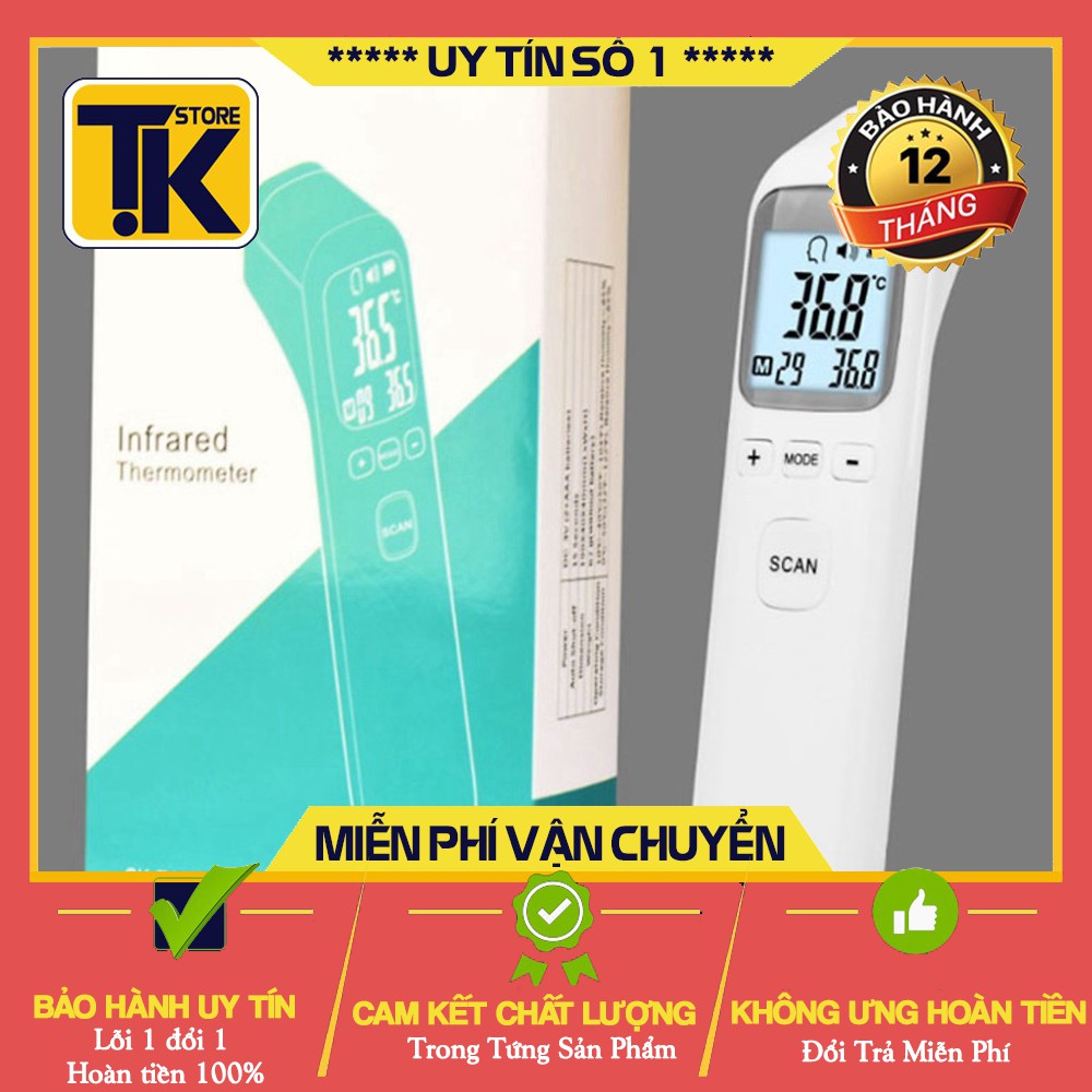 Nhiệt kế điện tử hồng ngoại cảm ứng đo trán đa năng CKT-1502, CK-T1803