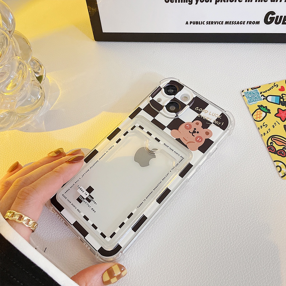 Ốp điện thoại tpu hình gấu dễ thương cho IPhone 13 12 11 Pro Max XR 8 7 Plus | BigBuy360 - bigbuy360.vn