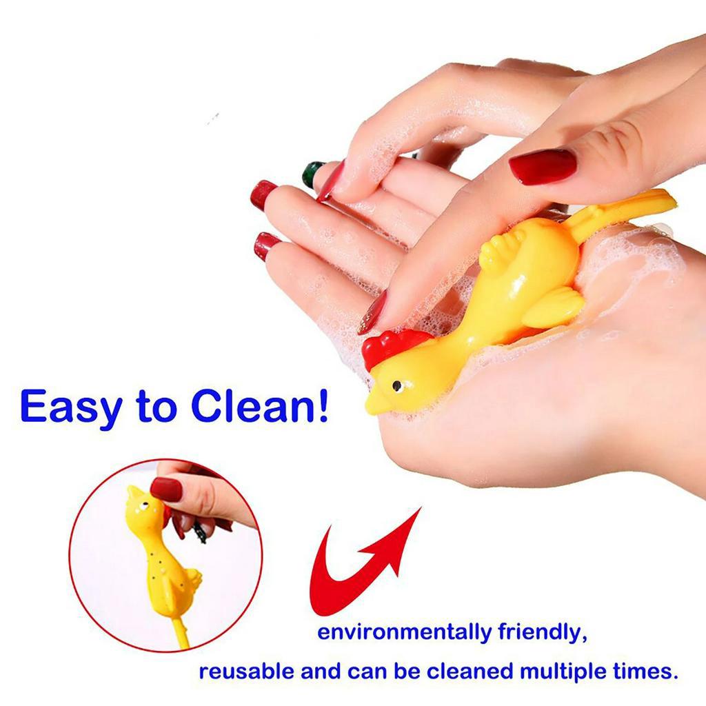 Set 3 Súng Cao Su Hình Chú Gà 11.5cm Vui Nhộn