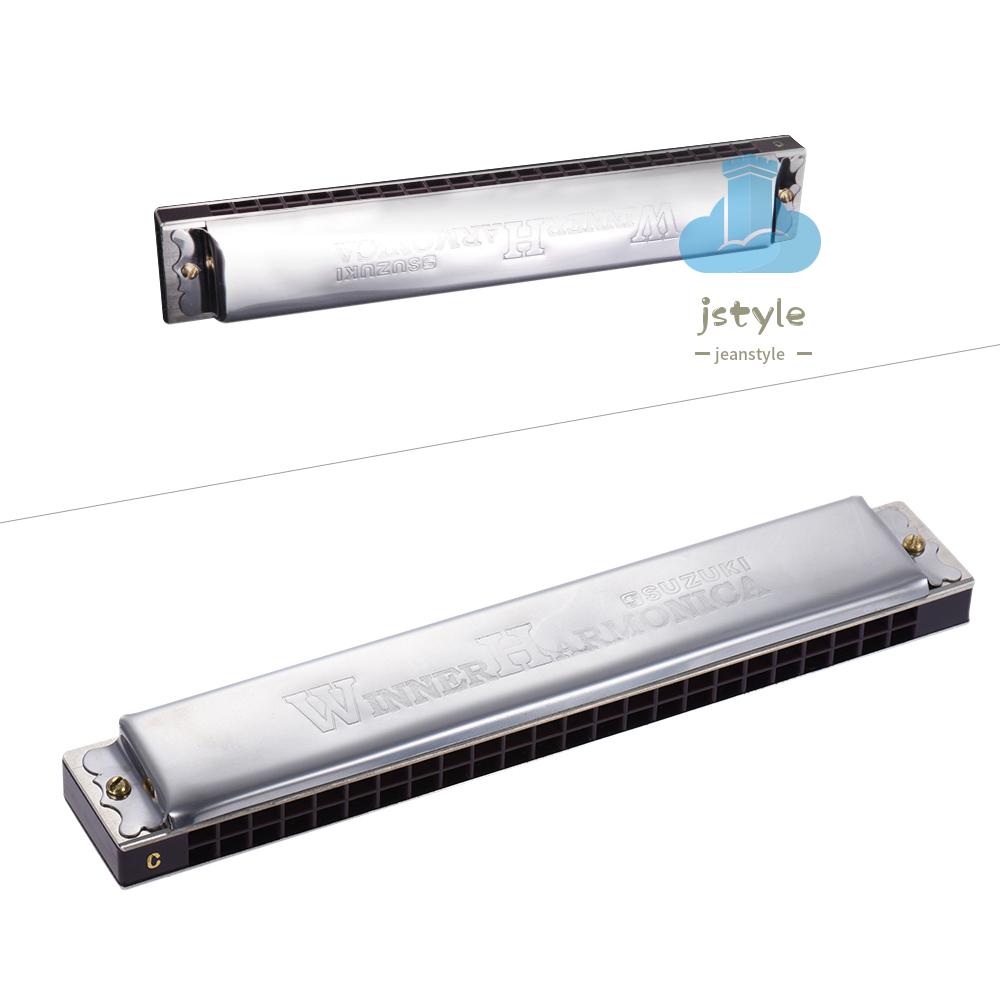 SUZUKI Kèn Harmonica Tremolo 24 Lỗ Dành Cho Người Mới Tập Chơi