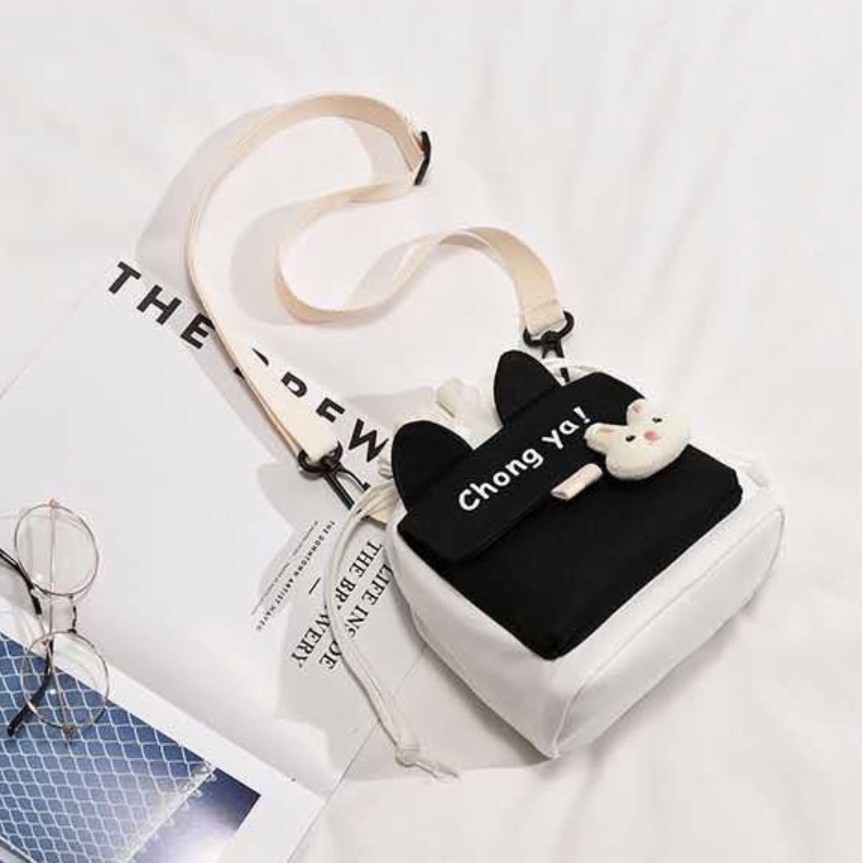 Túi đeo chéo vải Canves phong cách Nhật bản trẻ trung