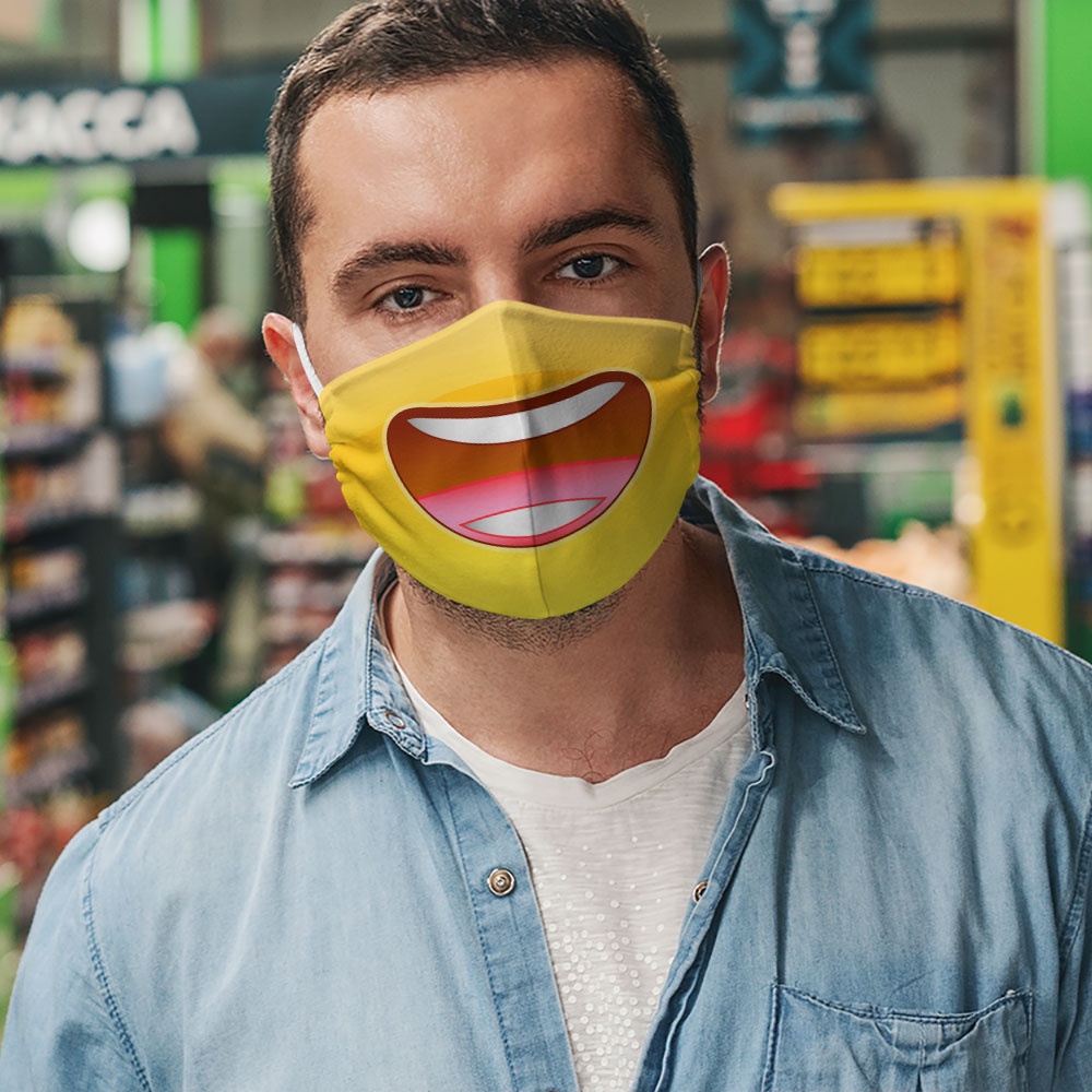 Khẩu trang cute dễ thương trẻ em thú cưng đáng yêu vui nhộn Mặt Cảm Xúc EMOJIS CARTWELL thoáng khí dây đeo mềm dễ thở ch