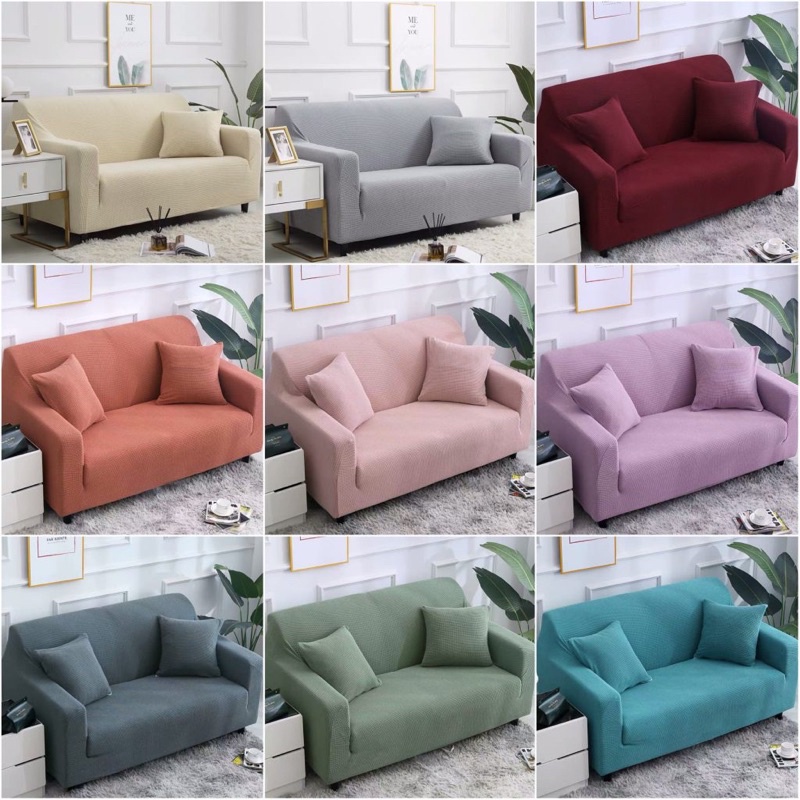 Sofa cover chất liệu nhung micro nano 4D TẶNG GẬY XỐP trang trí ghế sofa 1,2,3,4 chỗ sofa L