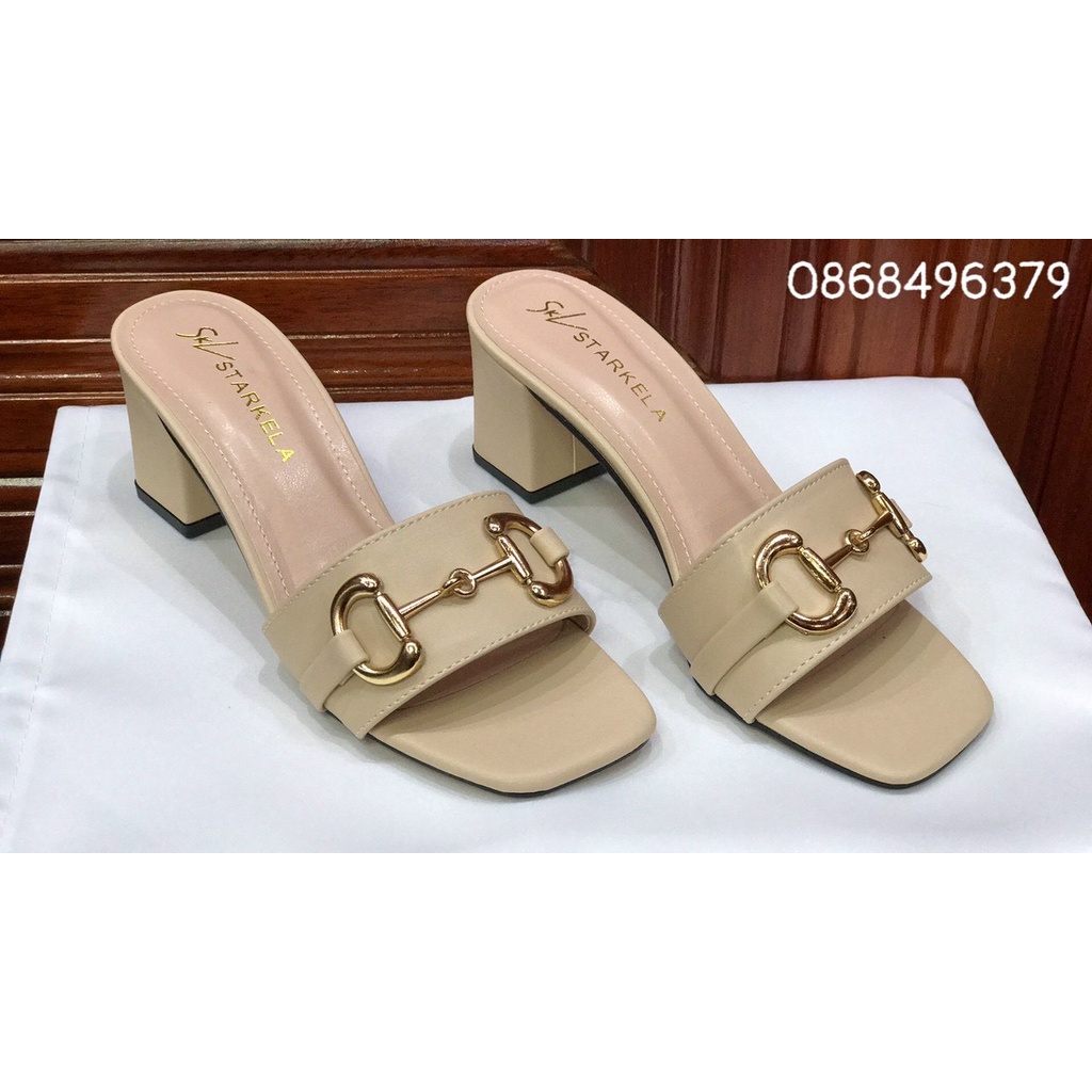 Guốc cao gót khóa đồng 5 phân mã M59!