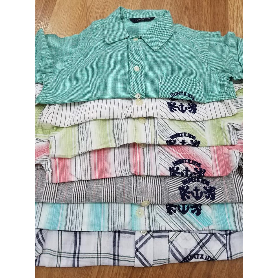 Áo sơ mi xuất HÀN HUNT KIDS