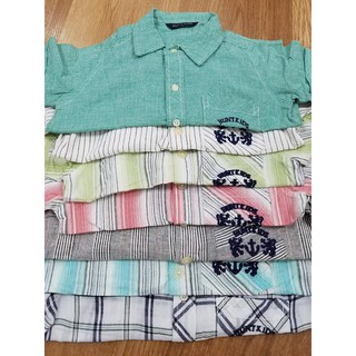 Áo sơ mi xuất hàn hunt kids