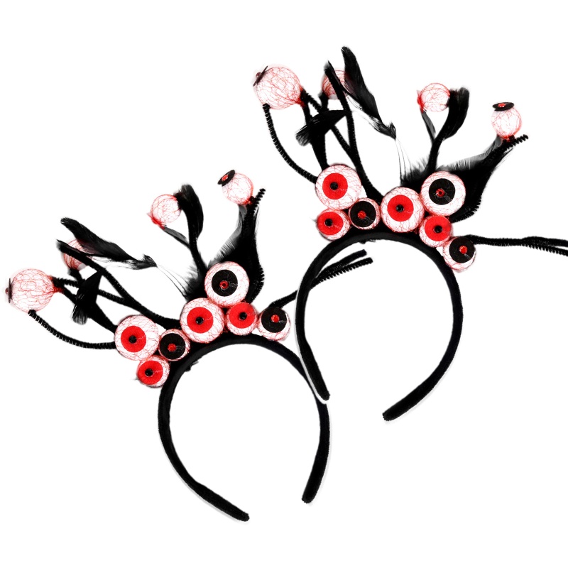 Băng Đô Cài Tóc Hình Đôi Mắt Máu Meth Dễ Phối Đồ Trang Trí Lễ Hội