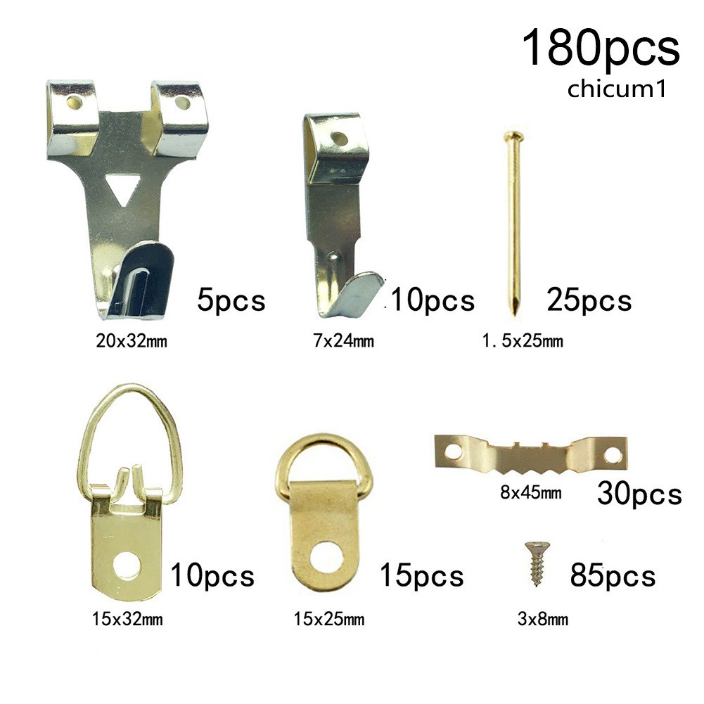 Set 180 Móc Treo Khung Ảnh Hình Răng Cưa Chữ D