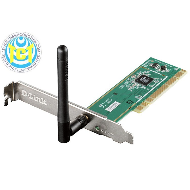 D-LINK DWA-525 Card mạng Wireless PCI, chuẩn N150Mbps, ăng-ten rời