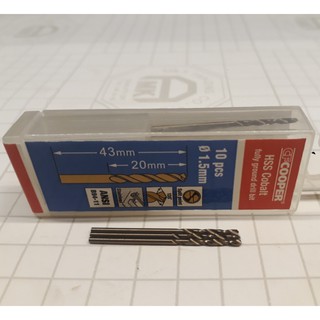 Mũi khoan thép inox 1.5-4.5mm cfcooper hss cobalt