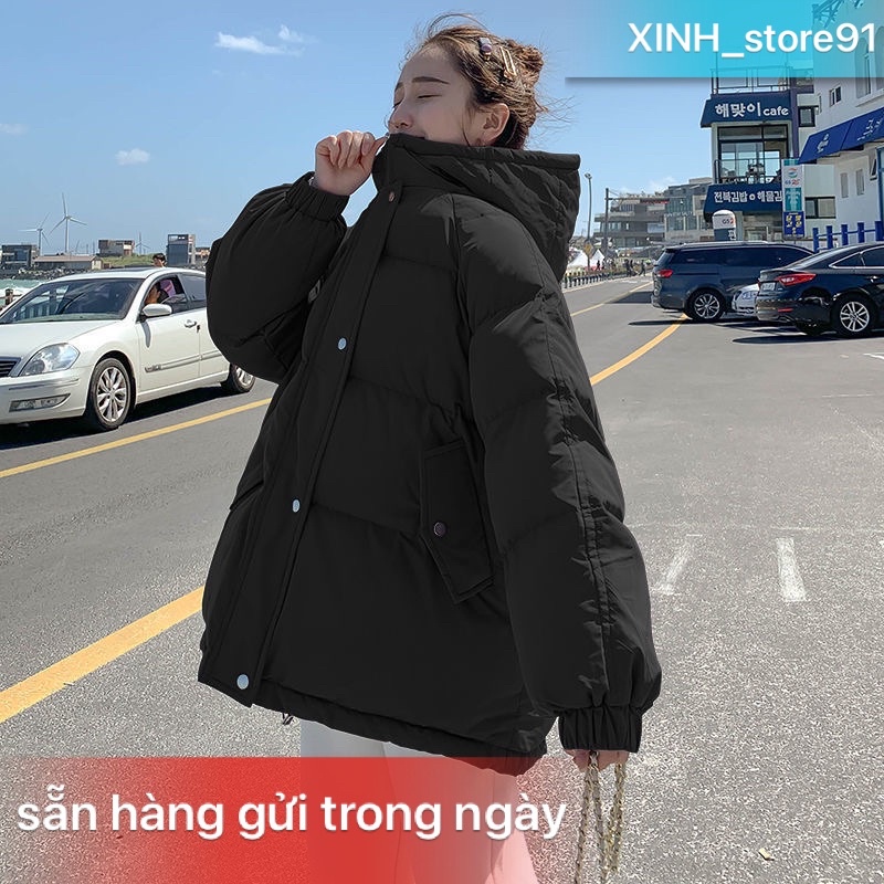 Ao khoác dáng cute siêu xinh ,áo phao béo hàng quảng châu loại 1 phồng đẹp(SẴN XANH)