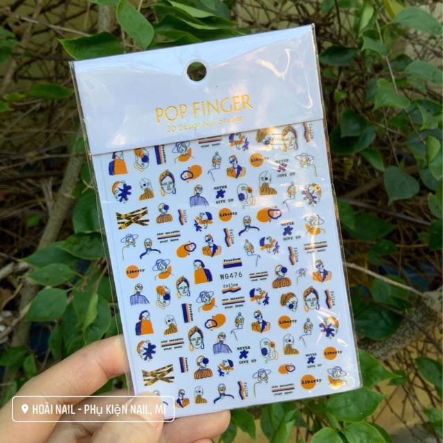 Sticker trừu tượng - phụ kiện nail