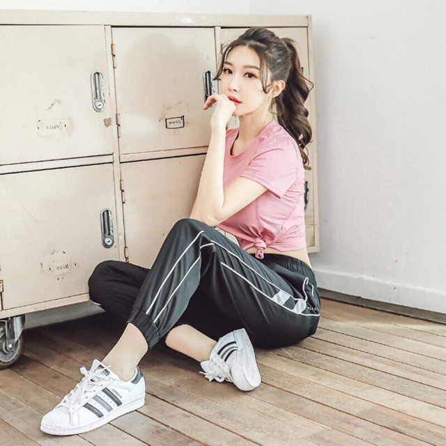 Quần jogger thể thao nữ, jogger viền Fashion