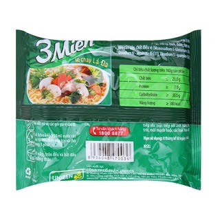 Mì 3 Miền Chay Lá Đa - gói 65g