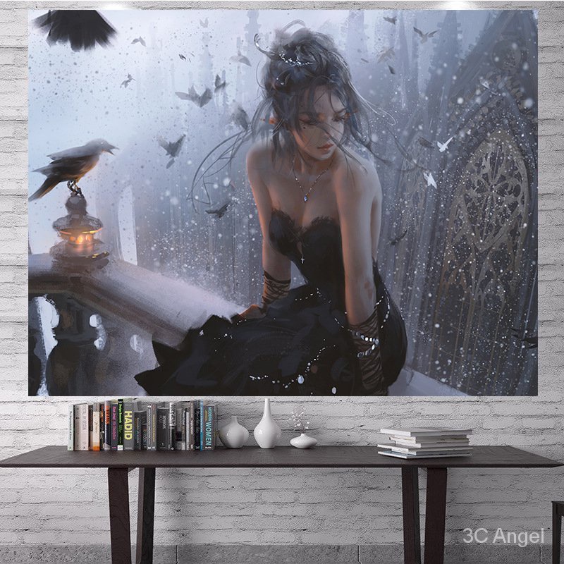 Tranh vải treo tường trang trí họa tiết hoạt hình 150*200cm