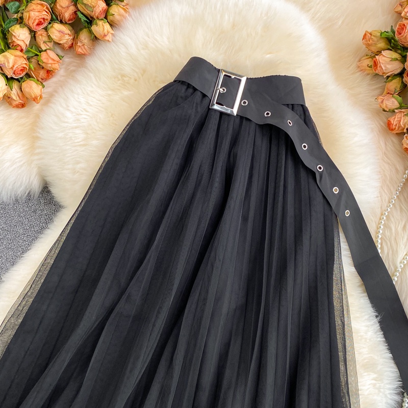 Chân Váy Nữ Dáng Dài/ Váy Midi TuTu Xếp Ly Nhiều Màu