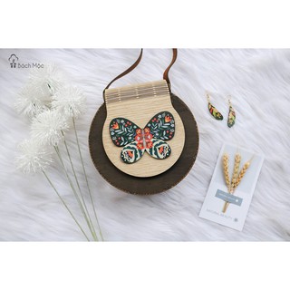 Túi gỗ con bướm xinh vintage