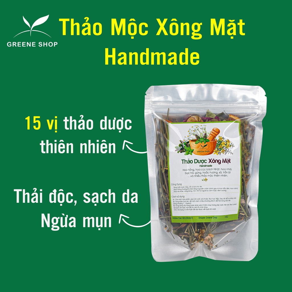  Thảo dược xông mặt thiên nhiên tặng mũ trùm (Handmade) by Greene