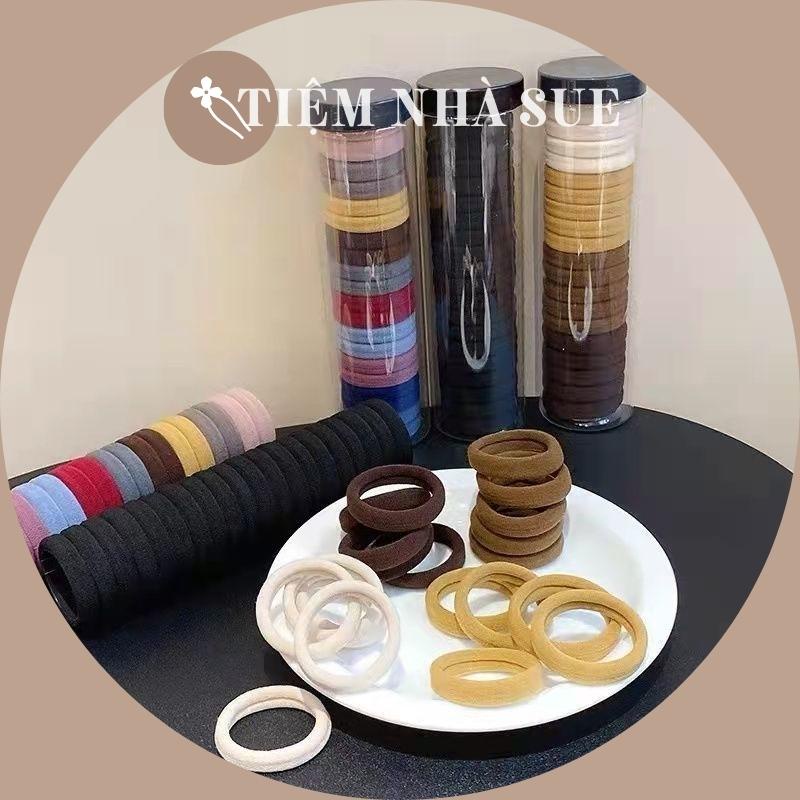 Dây chun buộc tóc ống 20 cái nhiều màu phong cách Hàn Quốc SUESUE VN004