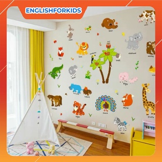 Decal dán tường tiếng Anh chủ đề Nông Trại cho bé học tập - English For Kid