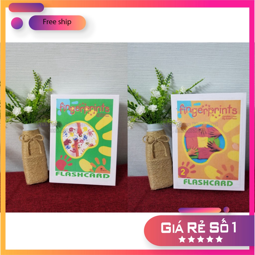 Bộ Flashcard 💖FREESHIP💖 thẻ học tiếng anh thông minh cho trẻ Fingerprint level 1, level 2