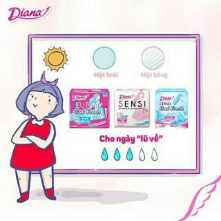 1 DÂY 6 GÓI BVS DIANA SIÊU MỎNG CÁNH