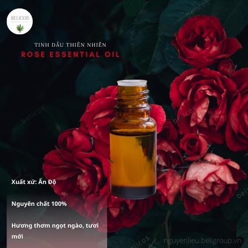 Tinh dầu hoa hồng nguyên chất - Tinh dầu thơm thiên nhiên, tinh dầu khuếch tán