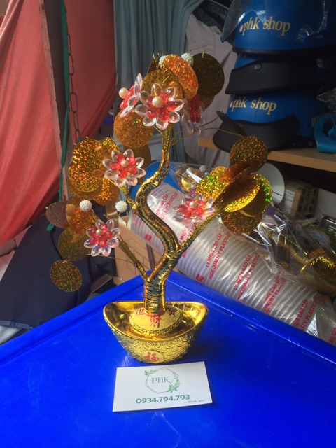 Cây tài lộc 35cm cành vàng lá ngọc phk shop