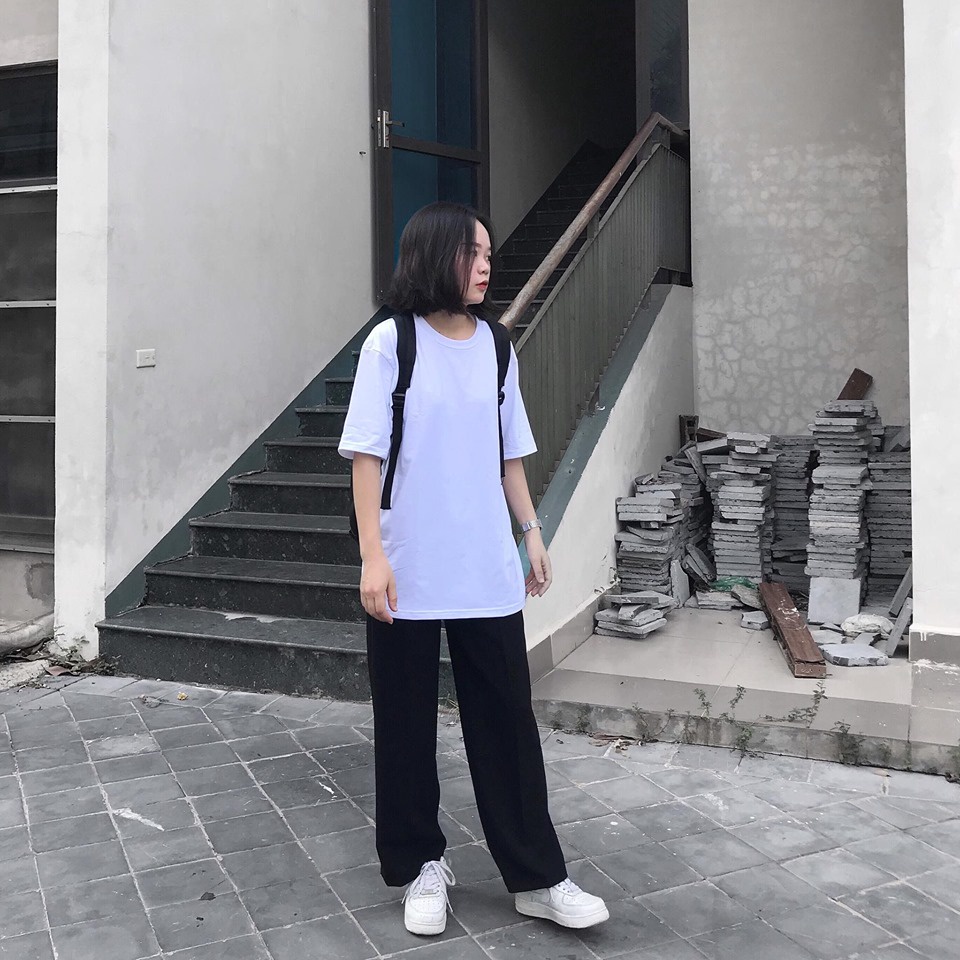 ÁO THUN TRƠN OVERSIZE ĐỦ MÀU UNISEX NAM NỮ PHONG CÁCH ULZZANG - GIN STORE