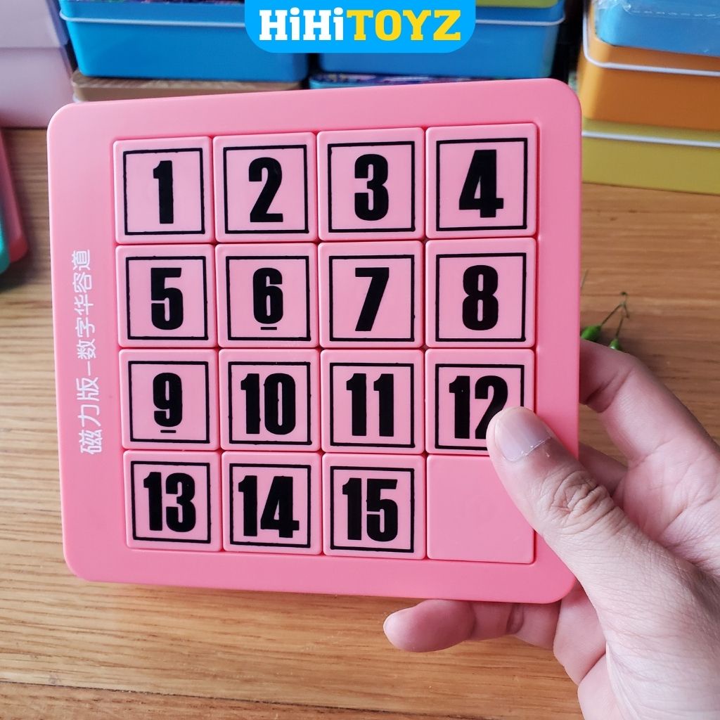 Klotski Bảng Trượt Số Từ Tính cho bé, Đồ chơi xếp số nam châm giáo dục sớm cho trẻ HiHiTOYZ