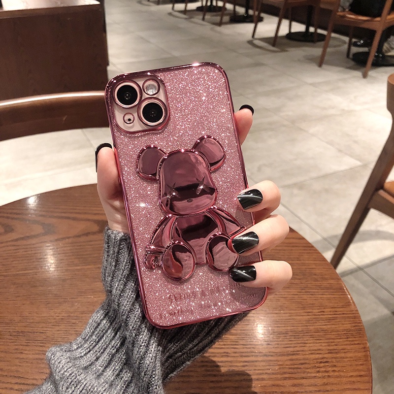 Ốp Điện Thoại Silicone Mềm Chống Sốc In Hình Gấu Hoạt Hình Cho iPhone 13 13 Pro Max 13 mini 11