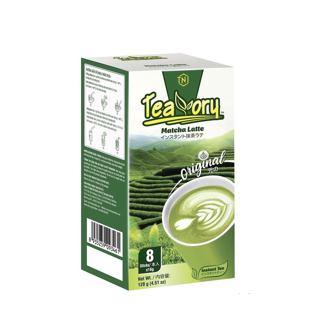 (Hàng chính hãng) Trà Sữa Matcha Hoà Tan Teavory - Hộp 8 gói x 16g (128g)