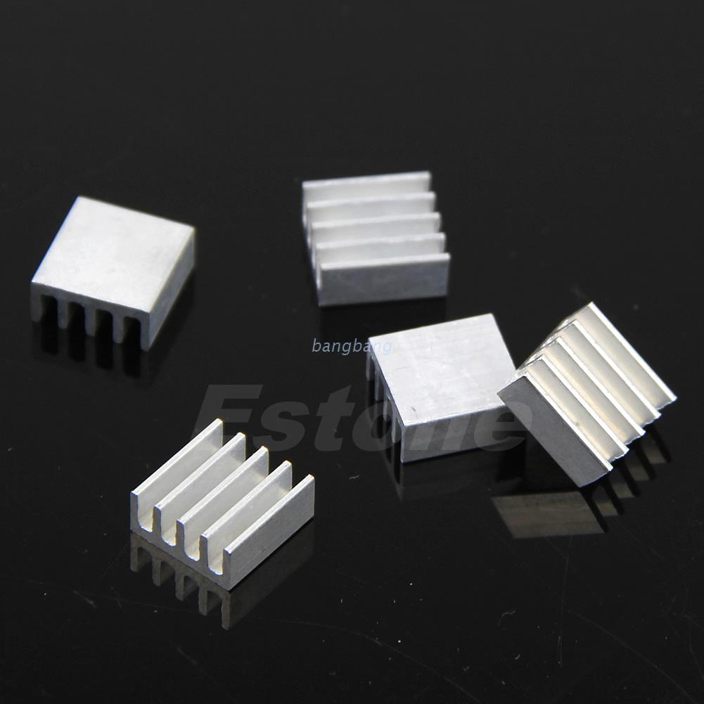 Set 5 miếng nhôm tản nhiệt chất lượng cao 8.8x8.8x5mm cho chip Ic