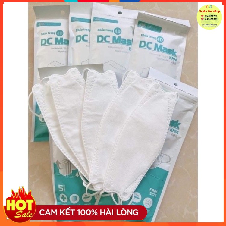 Set 10 chiếc khẩu trang 4D mask thông minh ngăn khói bụi vi khuẩn, có thanh nẹp cố định ôm khít khuôn mặt