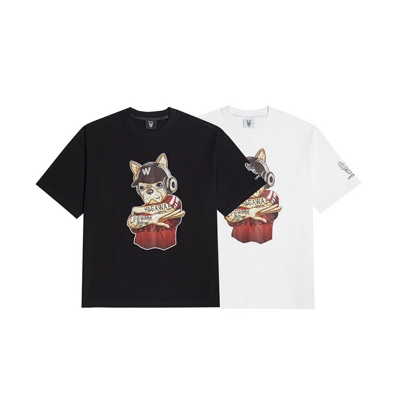 (ảnh thật hàng 1:1) Áo thun kid life. work full tag mac hàng chuẩn đẹp 2 màu