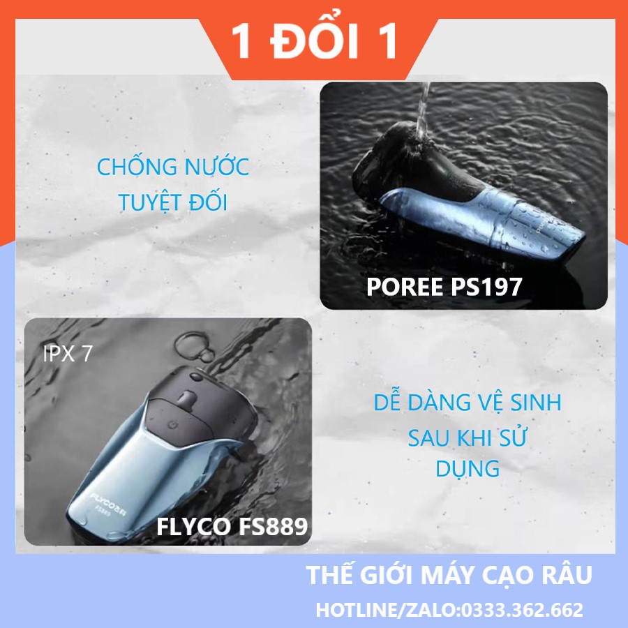 Máy cạo râu Flyco FS889 Máy cạo râu PS197