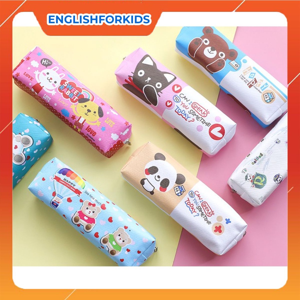 ví đa năng đựng bút cho có dây kéo kích thước dài 18cm và ngang 4cm