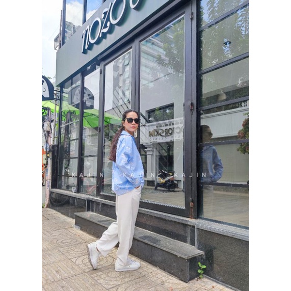 Áo cotton Hàn họa tiết oversized