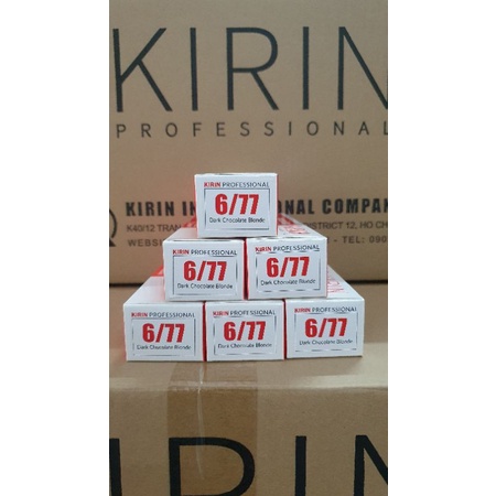 Thuốc nhuộm tóc dưỡng chất collagen mềm mượt, bóng tóc + Oxy trợ nhuộm | KIRIN 6/77