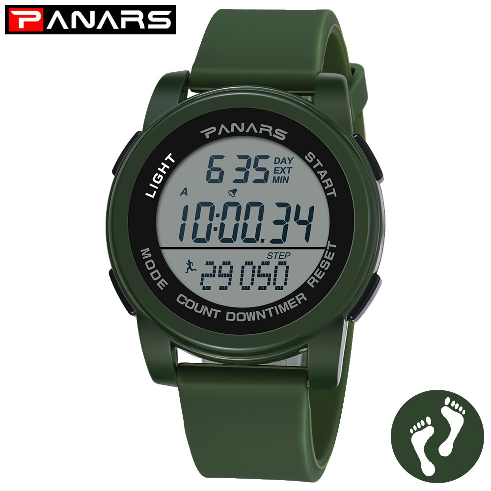 Đồng hồ thời trang nam PANARS 8108 dáng thể thao màu Xanh quân đội