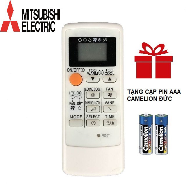 REMOTE MÁY LẠNH MITSUBISHI ELECTRIC INVERTER MP04A MẶT ĐEN