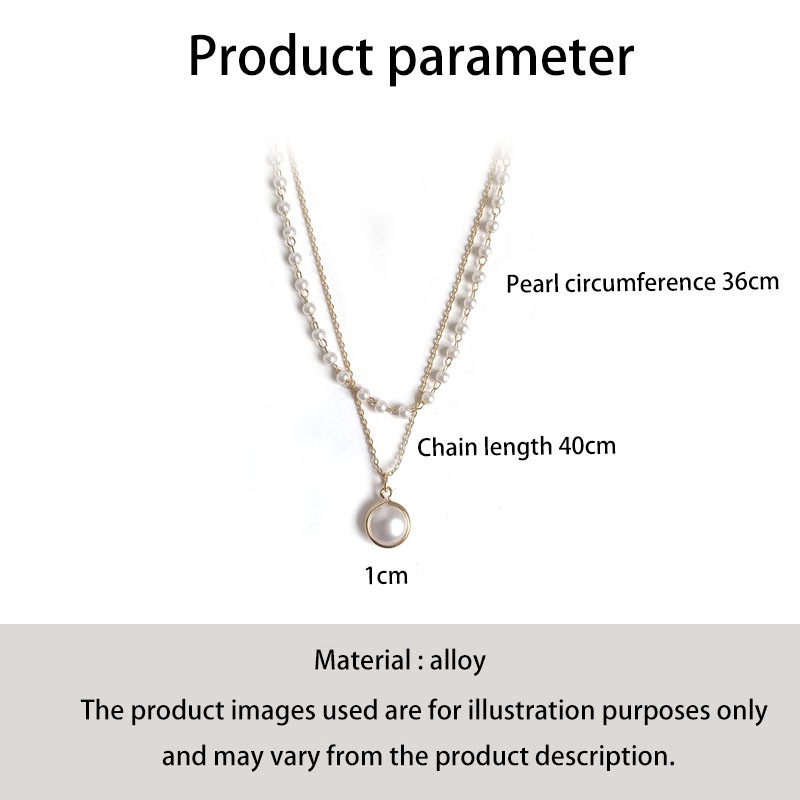 Korean Double-layer Pearl Personality Simple Women Necklace Fashion Elegant Girls Accessories