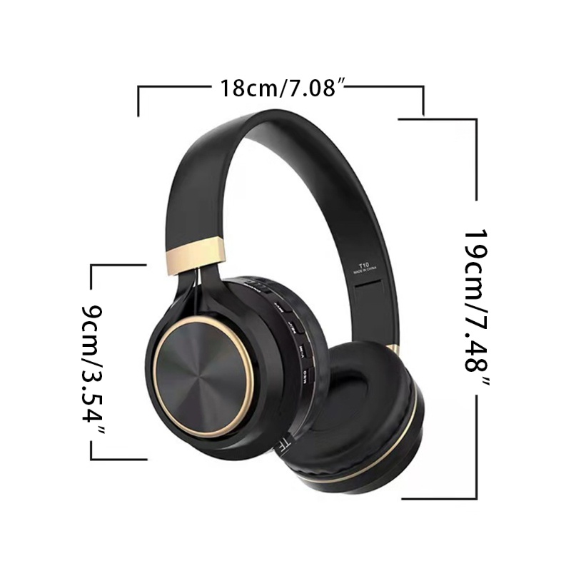 Tai Nghe Chụp Tai Bluetooth V5.0 Không Dây Gấp Gọn 5 Tiếng