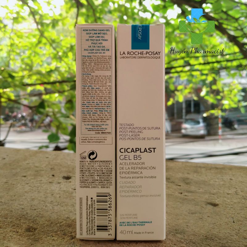 Kem Dưỡng Dạng Gel Mờ Sẹo, Phục hồi da B5 Gel La Roche-Posay Cicaplast 40ml