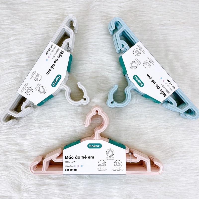 SET 10 MÓC QUẦN ÁO TRẺ EM CAO CẤP HOKORI VIỆT NHẬT 2830