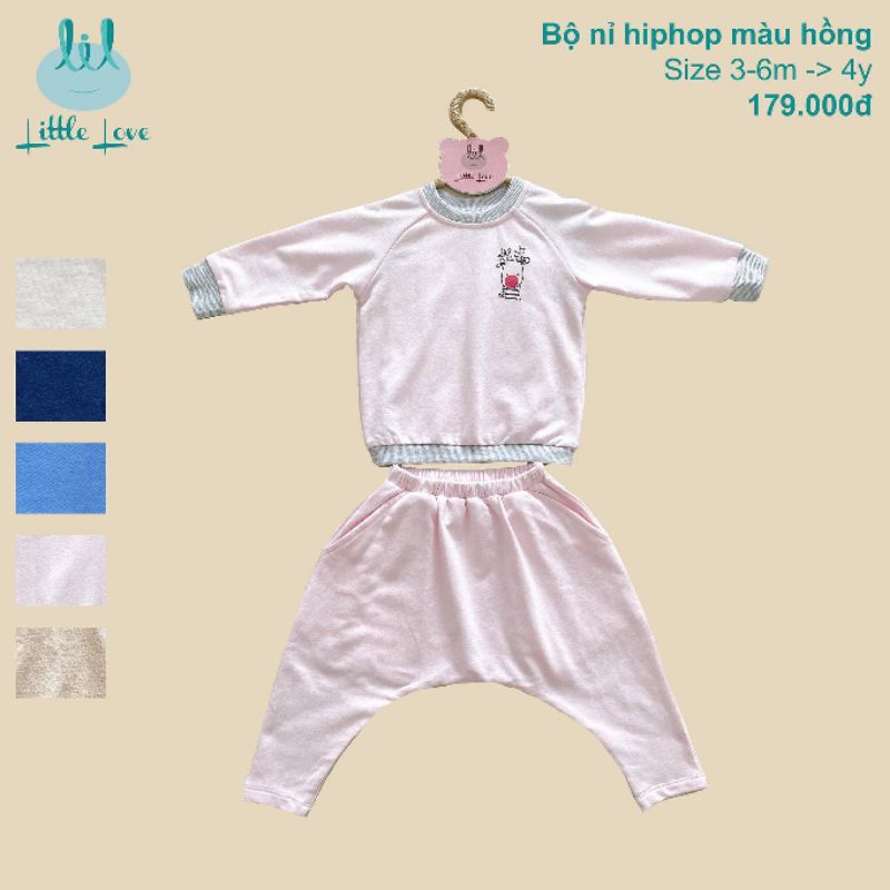 Xả hàng_Bộ nỉ Little Love cho bé