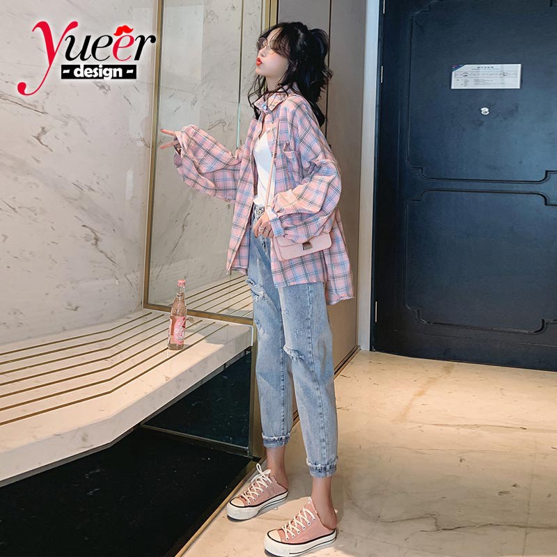 Áo sơ mi tay dài kẻ sọc ca rô size S-XL | BigBuy360 - bigbuy360.vn