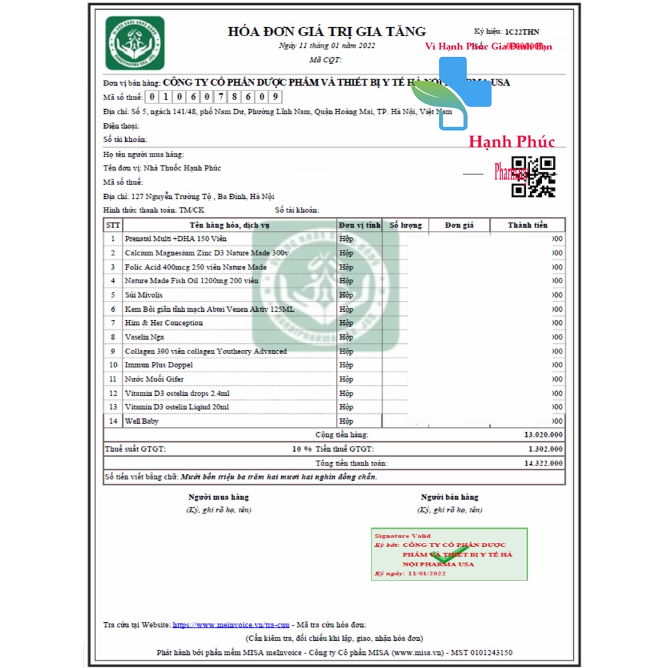 Viên uống Folic Acid 400mcg 250 viên Nature Made - USA