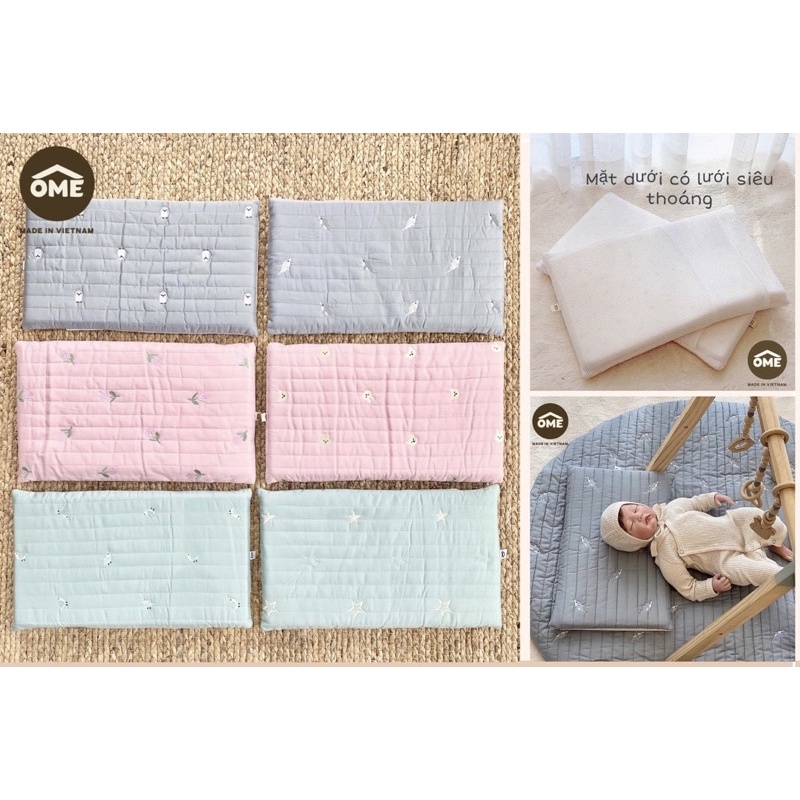 OME - Gối cao su non vỏ trần bông cao cấp